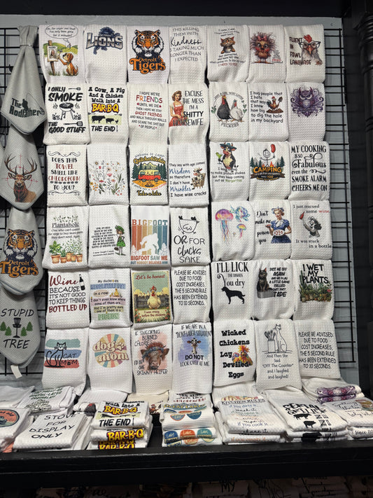 Premium waffle weave kitchen towels